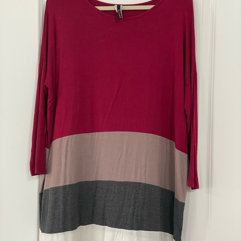 Colorblock Long Sleeve Dress